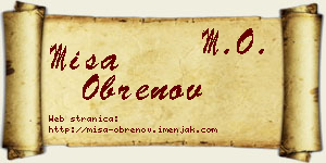 Miša Obrenov vizit kartica